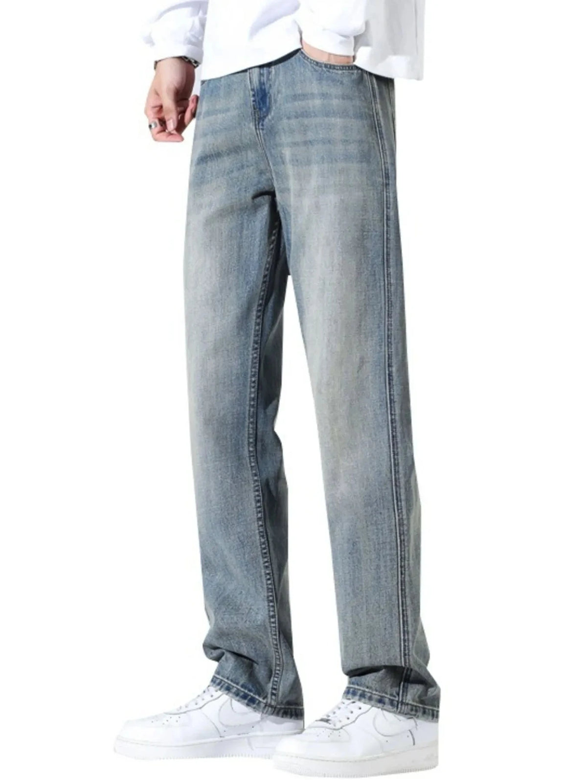Men's Wide Leg Jeans Nostalgic Blue / 28