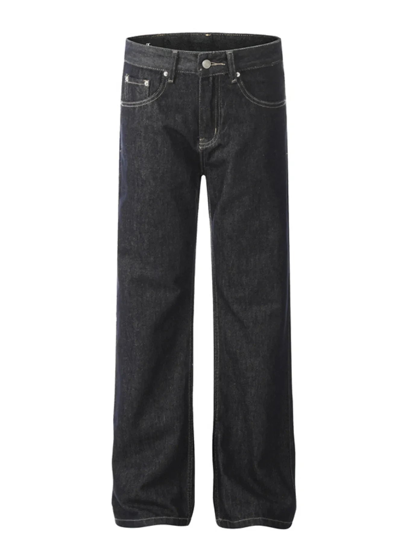 Men's Wide Leg Jeans Washed Dark Blue / S