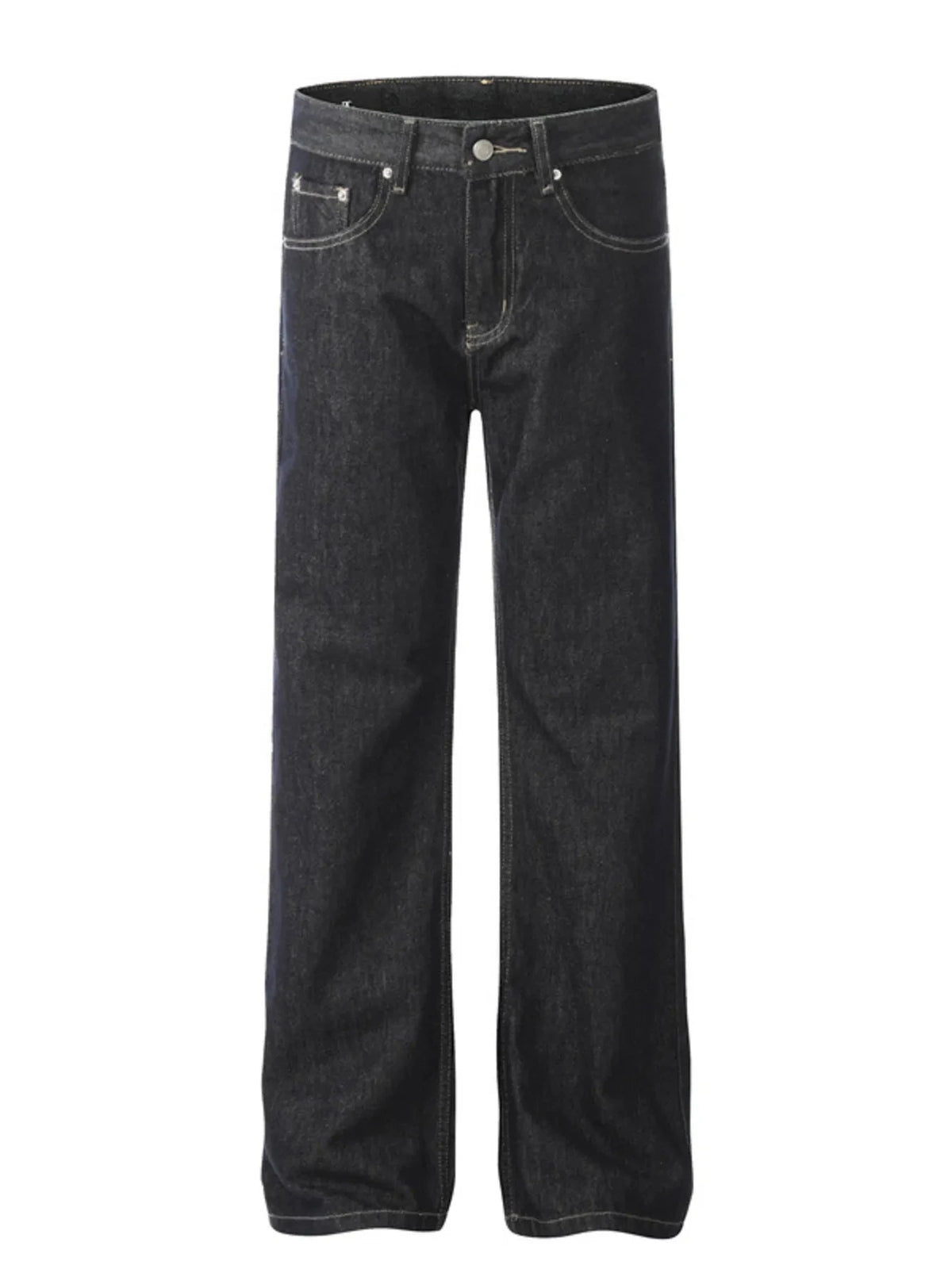 Men's Wide Leg Jeans Washed Dark Blue / S