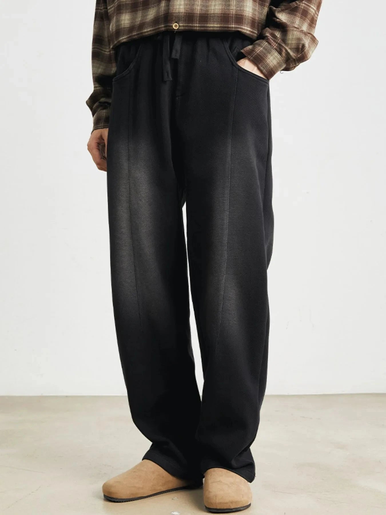 Men's Wide Leg Pants Black / 29