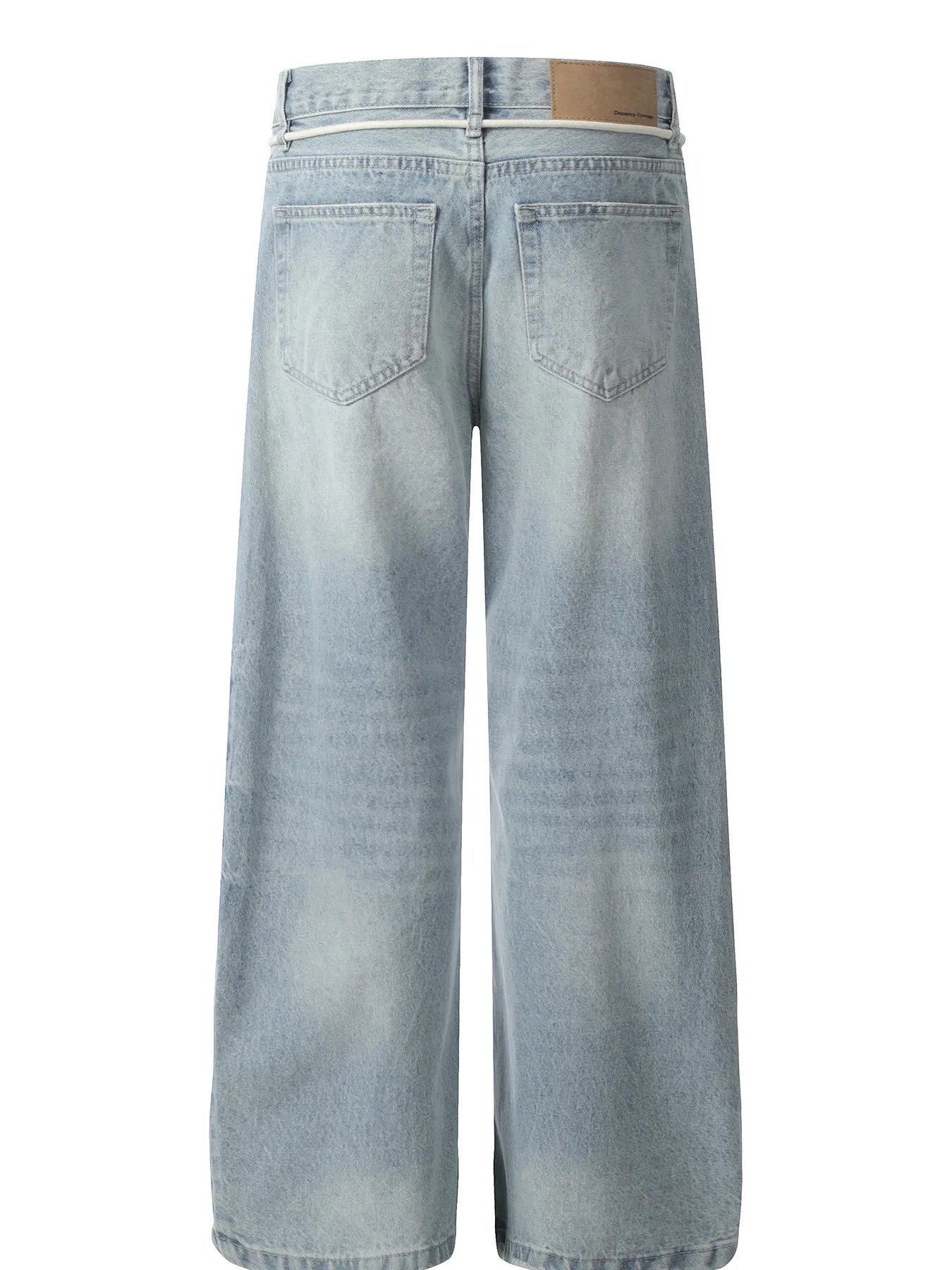 Men's Wide Leg Wash Jeans