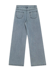Men's Wing Print Wide Leg Jeans
