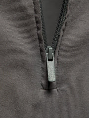 Men's Zip Collar Long Sleeve Polo