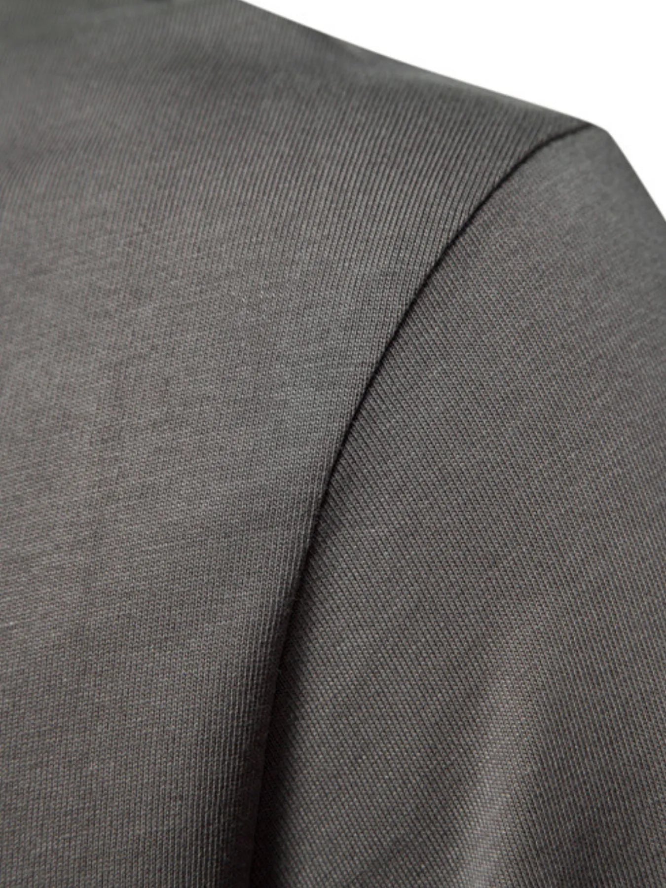 Men's Zip Collar Long Sleeve Polo