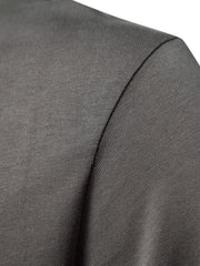 Men's Zip Collar Long Sleeve Polo