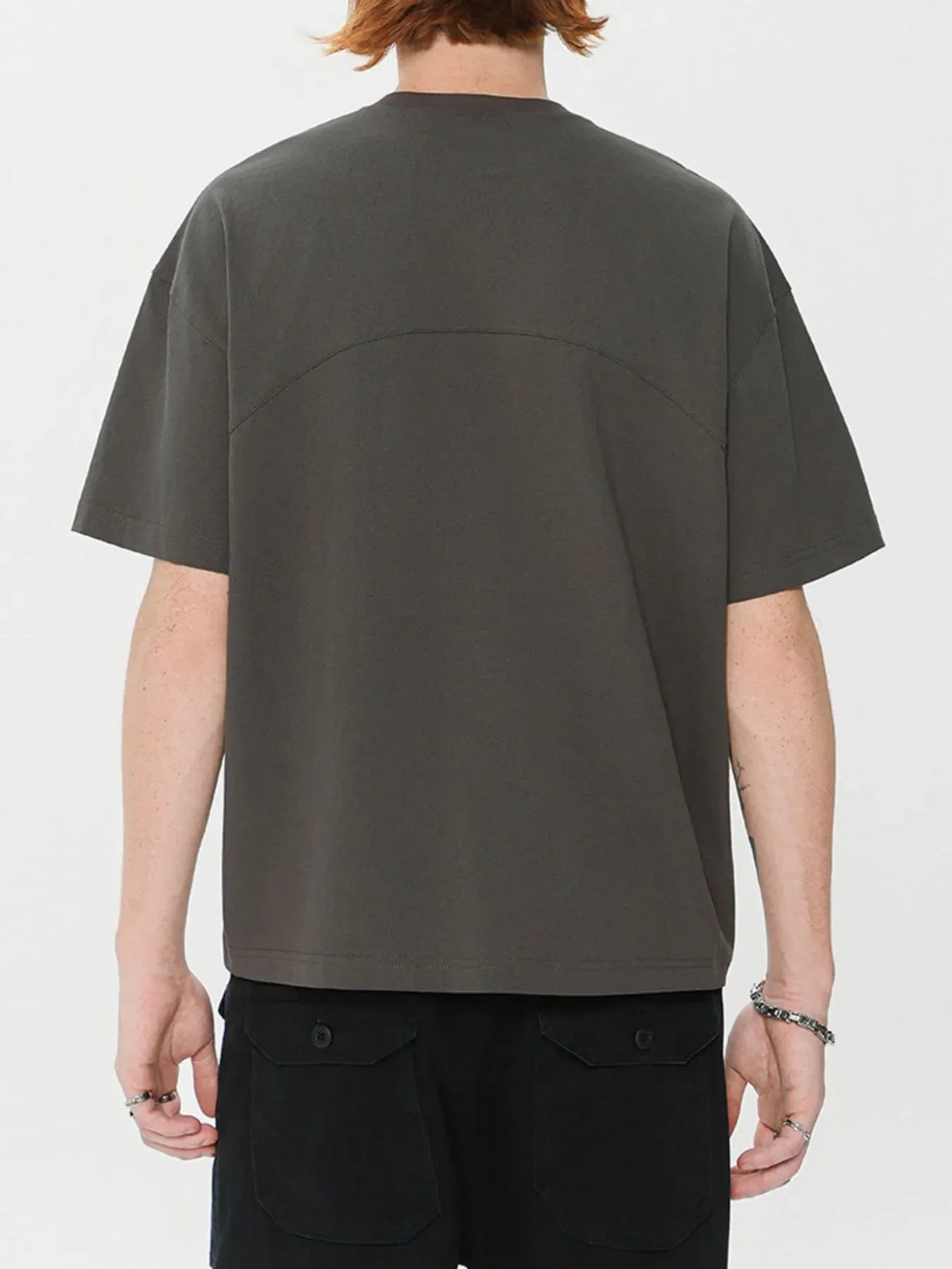 Men's Zip Detail Round Neck T-Shirt