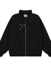 Men's Zip Up Long Sleeve Jacket Black / M