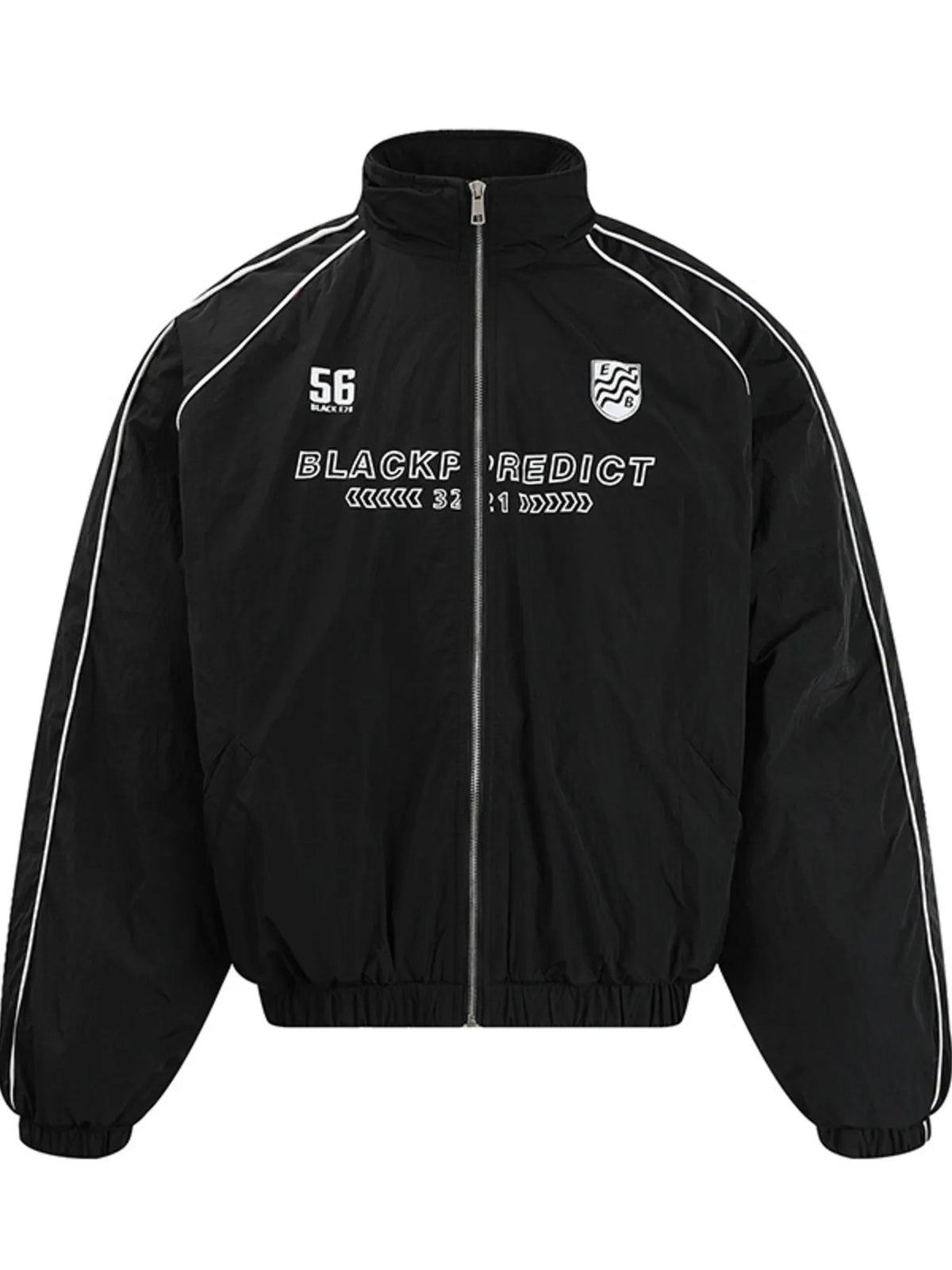 Men's Zip Up Long Sleeve Jacket Black / M