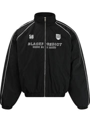 Men's Zip Up Long Sleeve Jacket Black / M