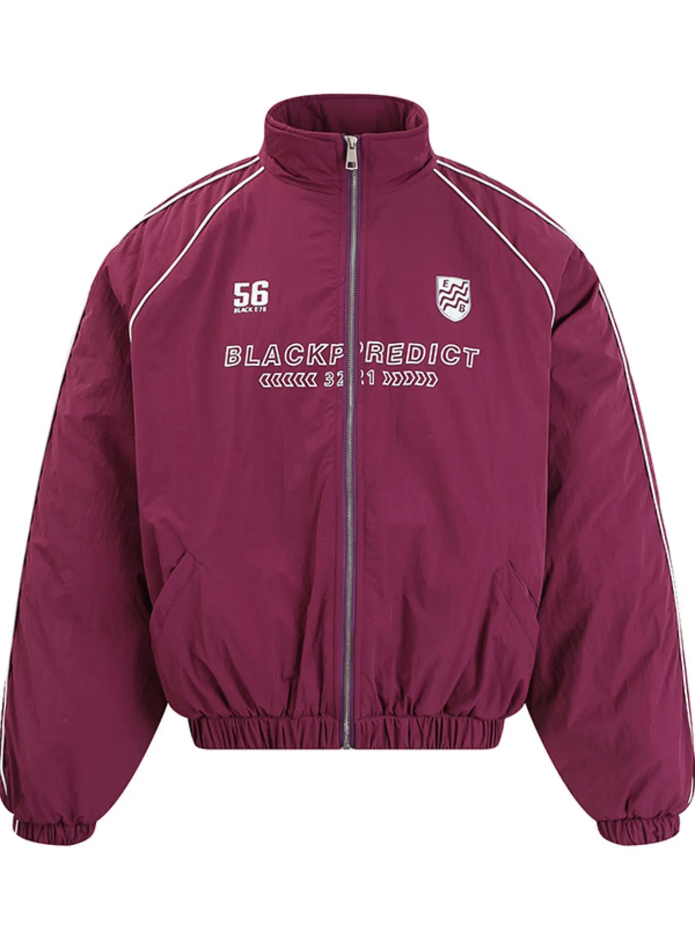 Men's Zip Up Long Sleeve Jacket Purple / M