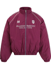 Men's Zip Up Long Sleeve Jacket Purple / M