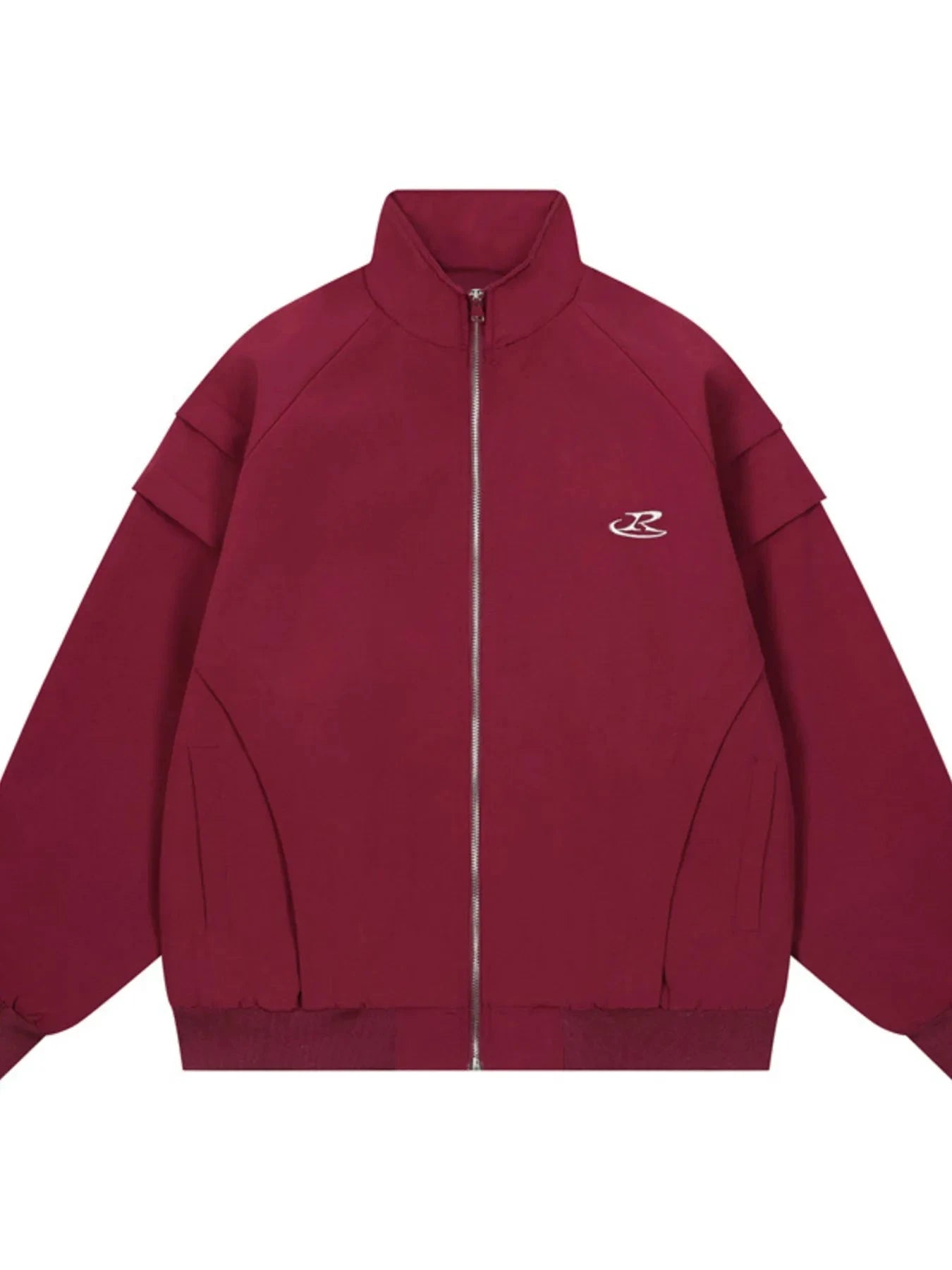 Men's Zip Up Long Sleeve Jacket Red / M