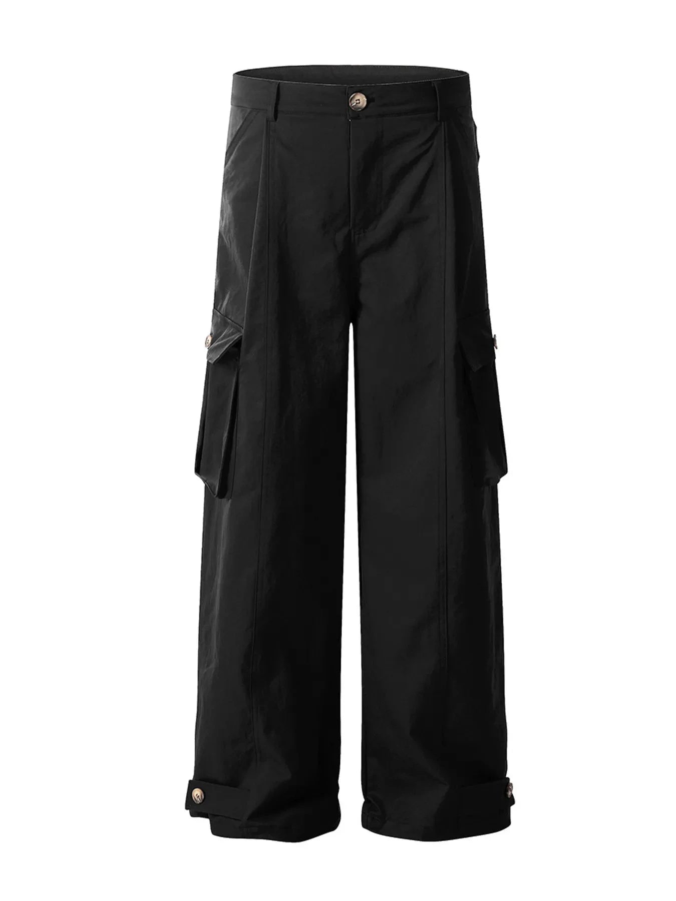 Men' Wide Leg Cargo Pants Black / S