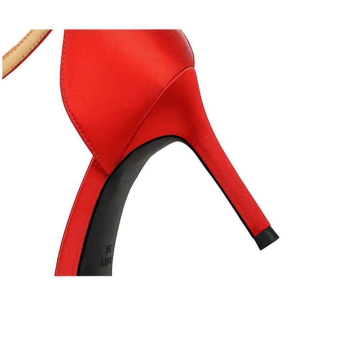 Metallic Sheen Pointed Toe Ankle Strap Shoes