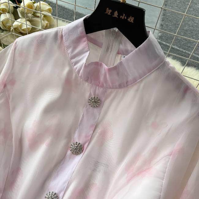 Mettage Lantern Sleeves Cottage Core Floral Vintage Maxi Dress