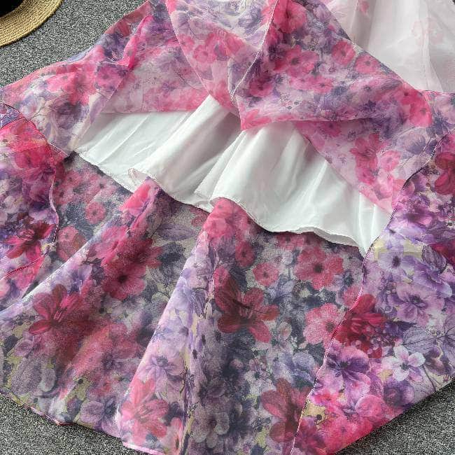 Mettage Lantern Sleeves Cottage Core Floral Vintage Maxi Dress