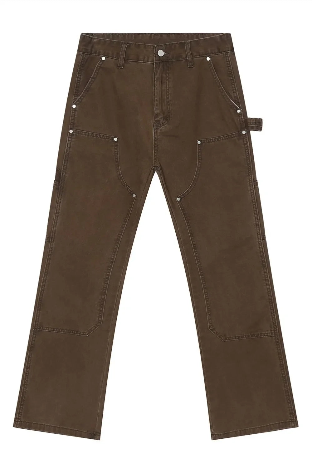 Mid Rise Baggy Jeans with Pockets Chocolate / S