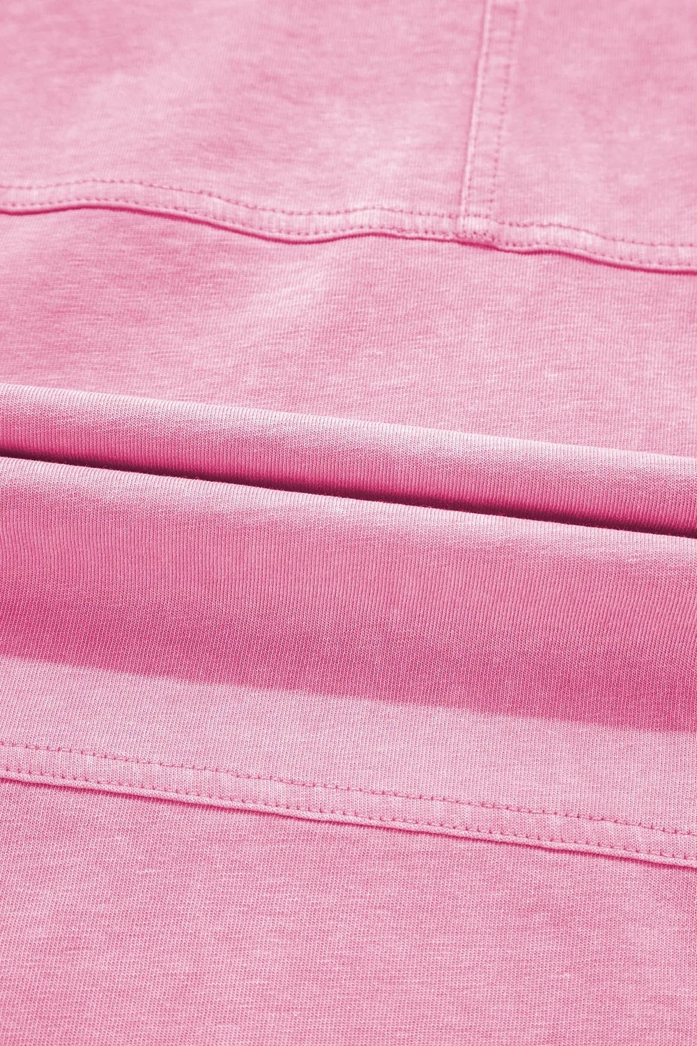 Mineral Wash Exposed Seam Drawstring High Waist Wide Leg Cargo Pants