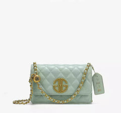 Mini Flap Quilted Luxury Monogram Hardware Crossbody Purse Green