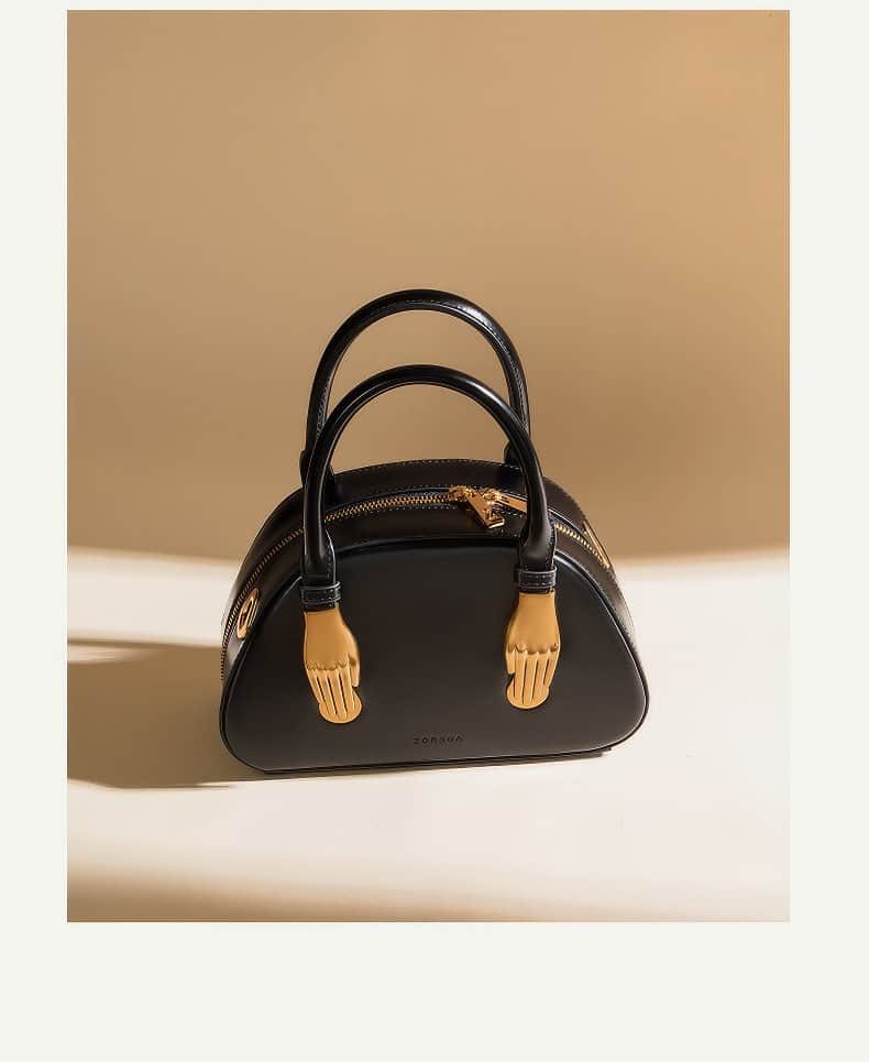 Mini Leather Top Handle Bag with Timeless Designer Appeal