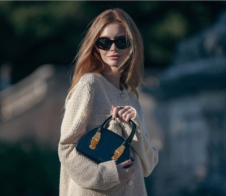 Mini Leather Top Handle Bag with Timeless Designer Appeal