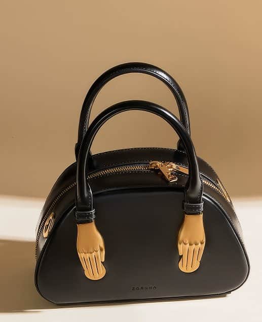 Mini Leather Top Handle Bag with Timeless Designer Appeal