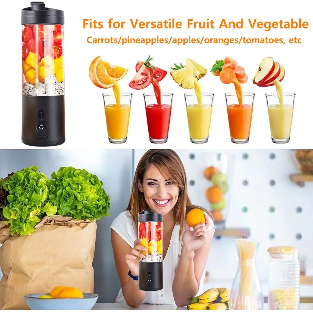 Mini Portable Electric Fruit Juicer: Rechargeable Smoothie Blender