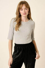 Mittoshop Round Neck Half Sleeve T-Shirt H.Grey / S