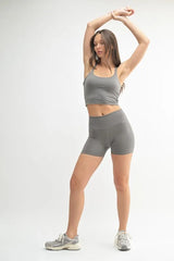 MONO B Venice Cloud Light Crisscross Sports Bra