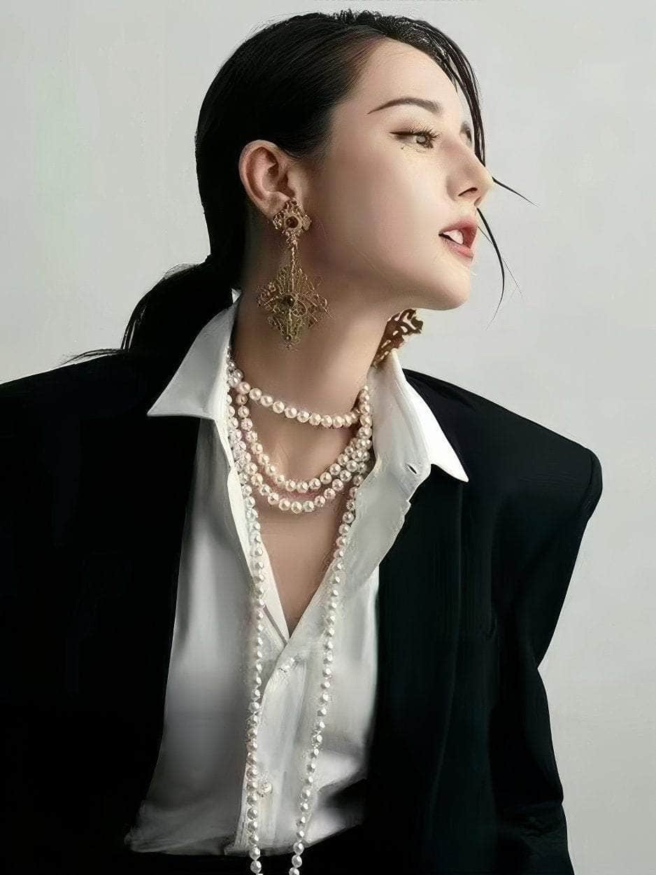 Multilayer Vintage Freshwater Pearl Necklace White