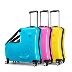 New Kids' Ride-On Luggage: Trendy Alloy Travel Trolley