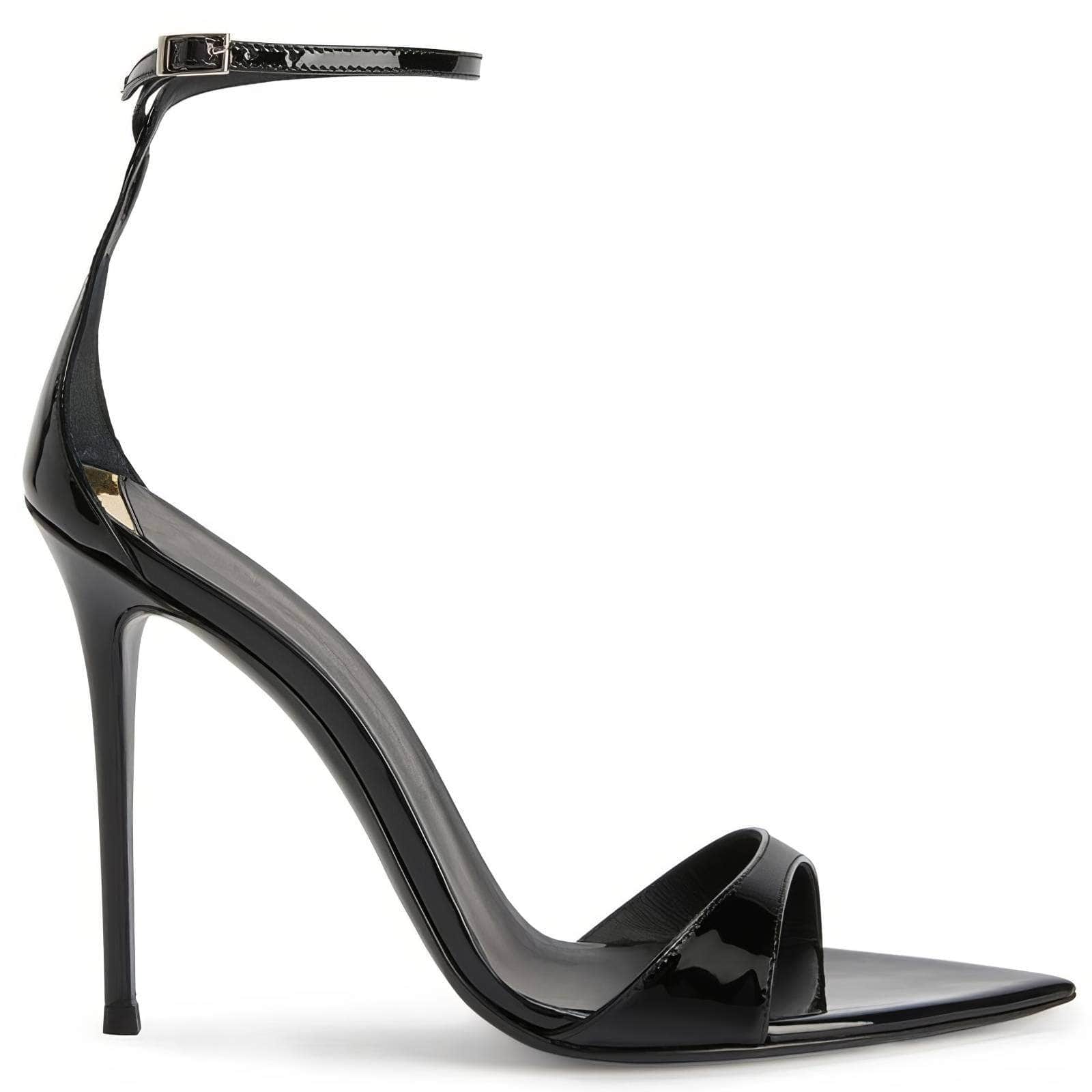 New Pointed Toe Ankle Strap Heels EU 33 / Black / 7.5CM