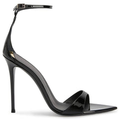 New Pointed Toe Ankle Strap Heels EU 33 / Black / 7.5CM
