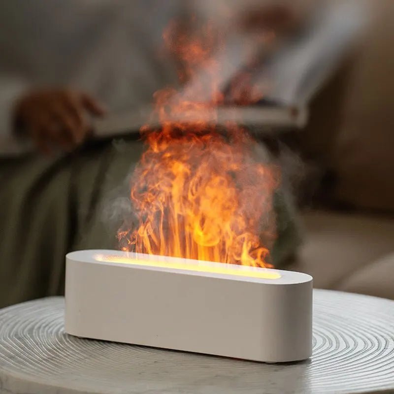 Newest RGB Flame Aroma Diffuser: USB Desktop Simulation Light