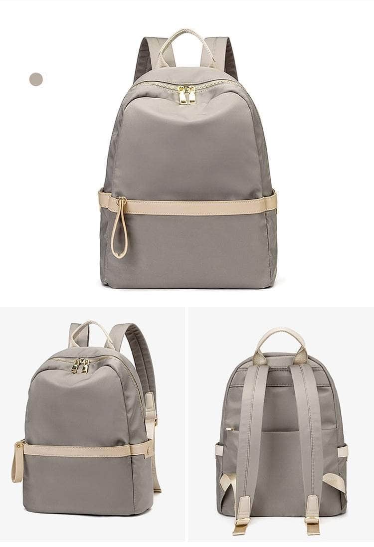 Nylon Monochrome Waterproof Backpack