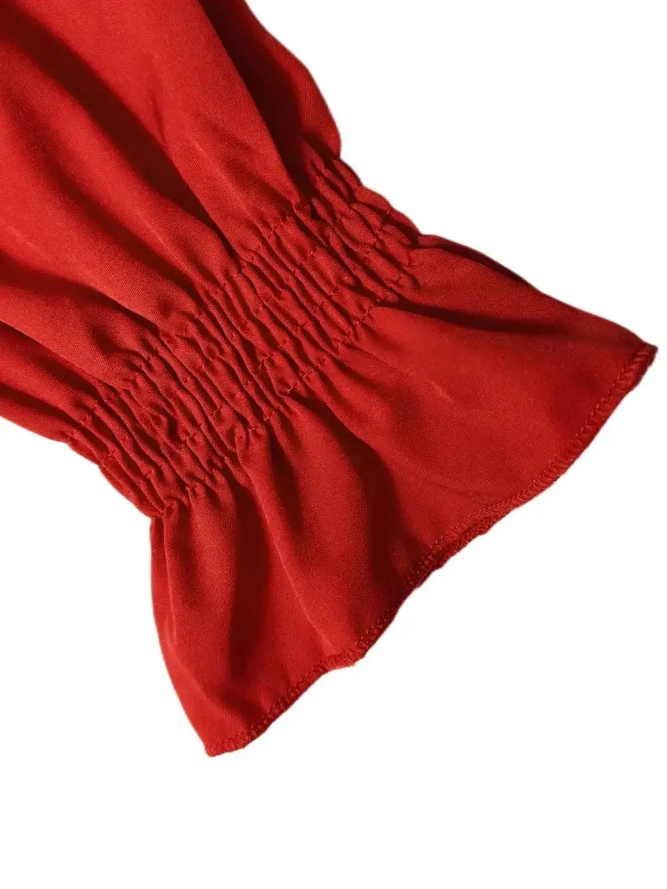 Off-Shoulder Flounce Sleeve Blouse