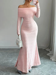 Off Shoulder Mermaid Maxi Dress