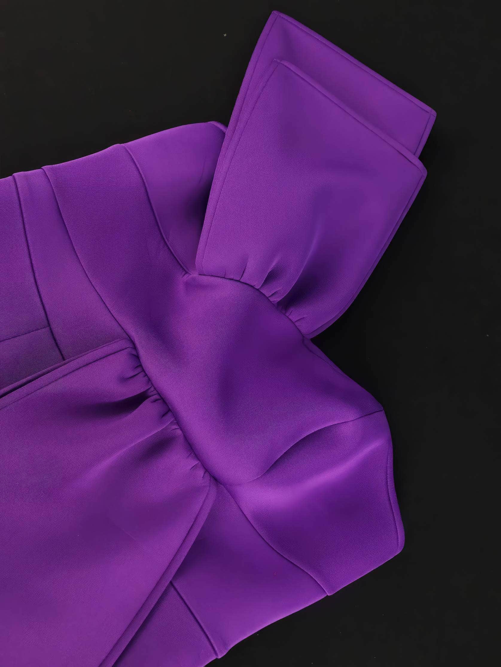 One Shoulder Large Bow Detail Bodycon Dress