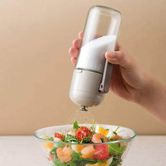 Onlycook glass seasoning bottle: press for pepper, salt, spice, sugar 180ml