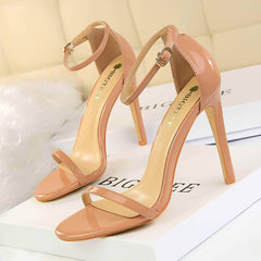 Open Toes Ankle Strap Sandal Stilettos