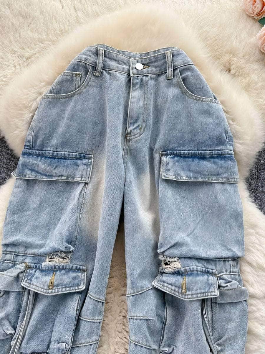 Oversized Wide Leg Cargo Pants