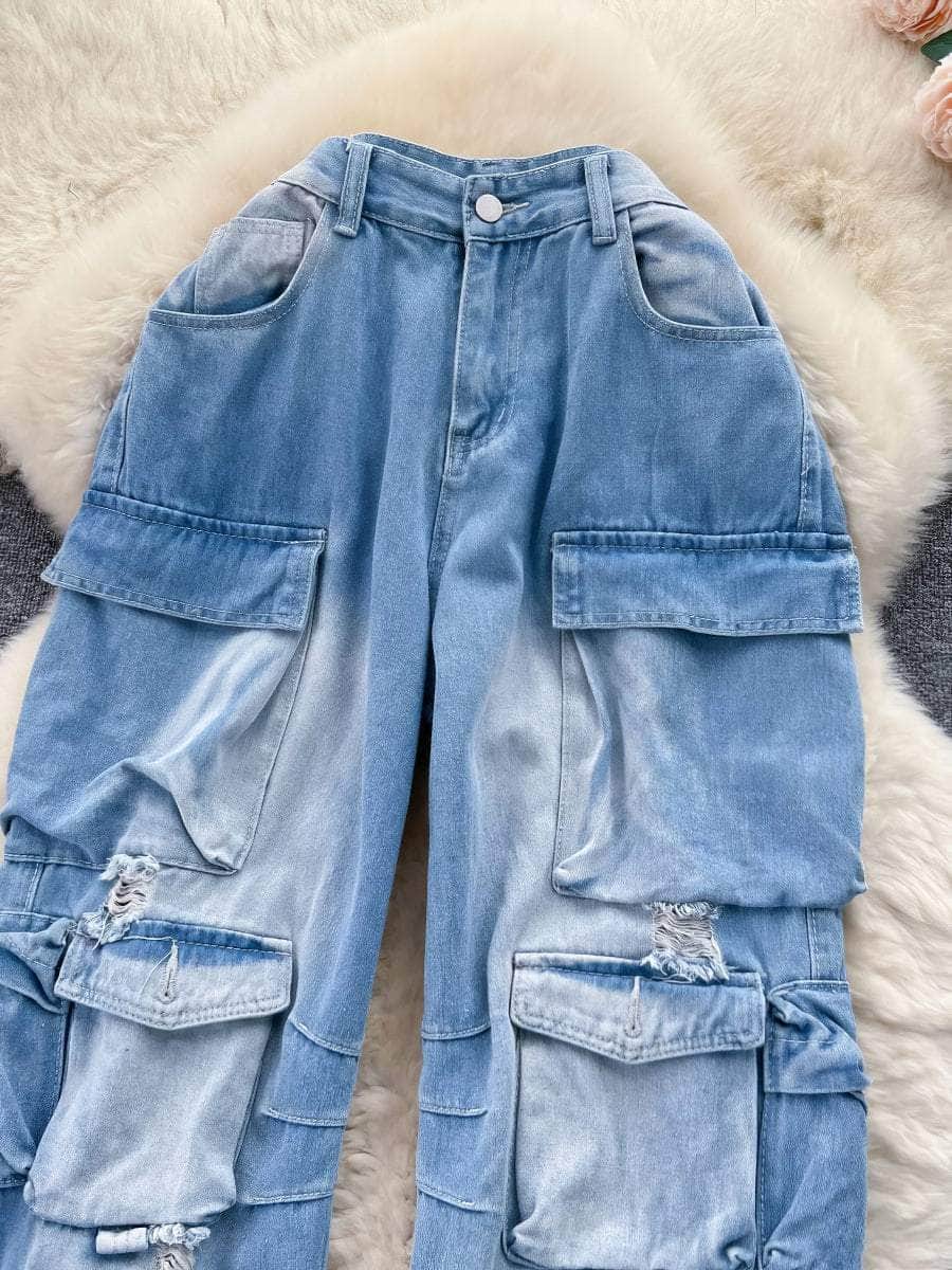 Oversized Wide Leg Cargo Pants