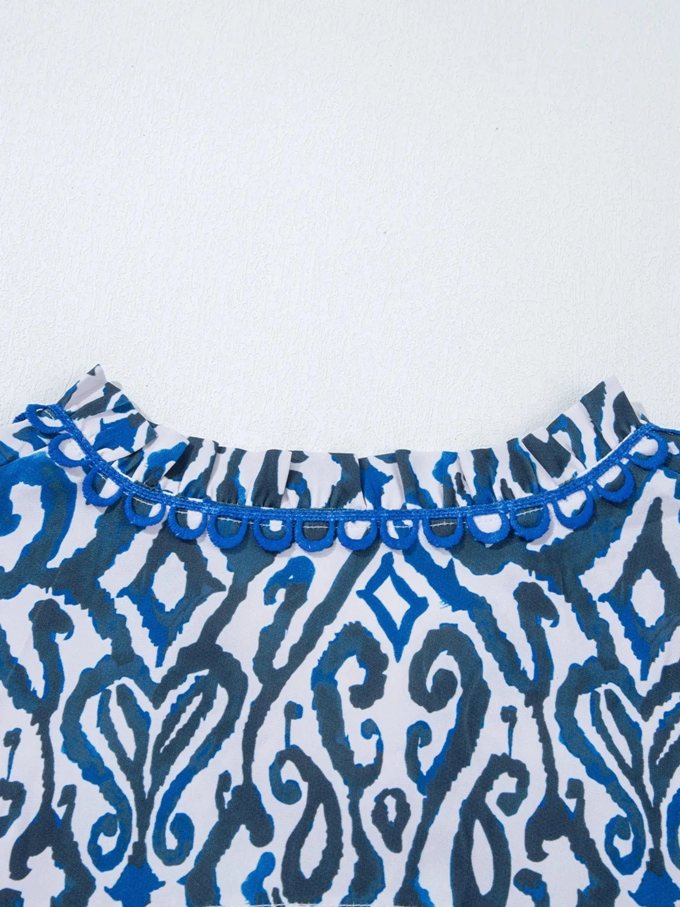 Paisley Print Long Sleeve Blouse