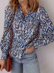 Paisley Print Long Sleeve Blouse