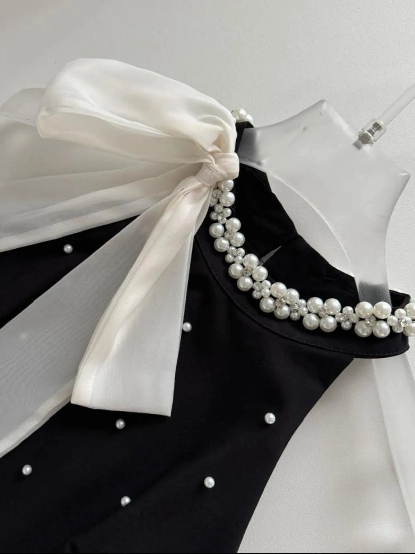 Pearl Detail Sleeveless Mini Dress