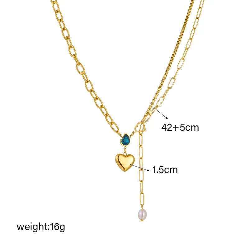 Pearl Pendant Necklace: Punk Street Trend Chain Jewelry N2260