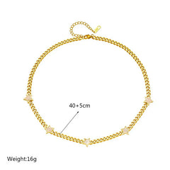 Pentagram Star Pendant Choker Necklace N1928