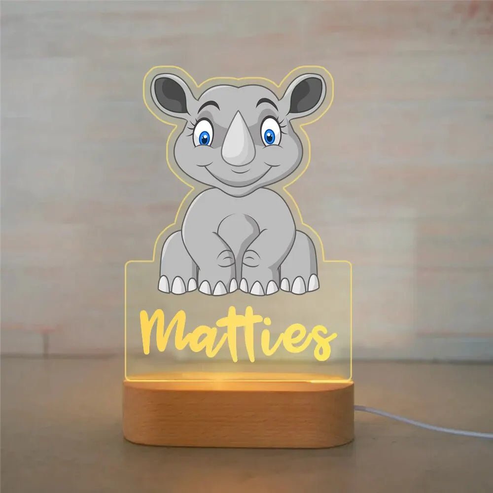 Personalized Animal-Themed Night Light for Kids