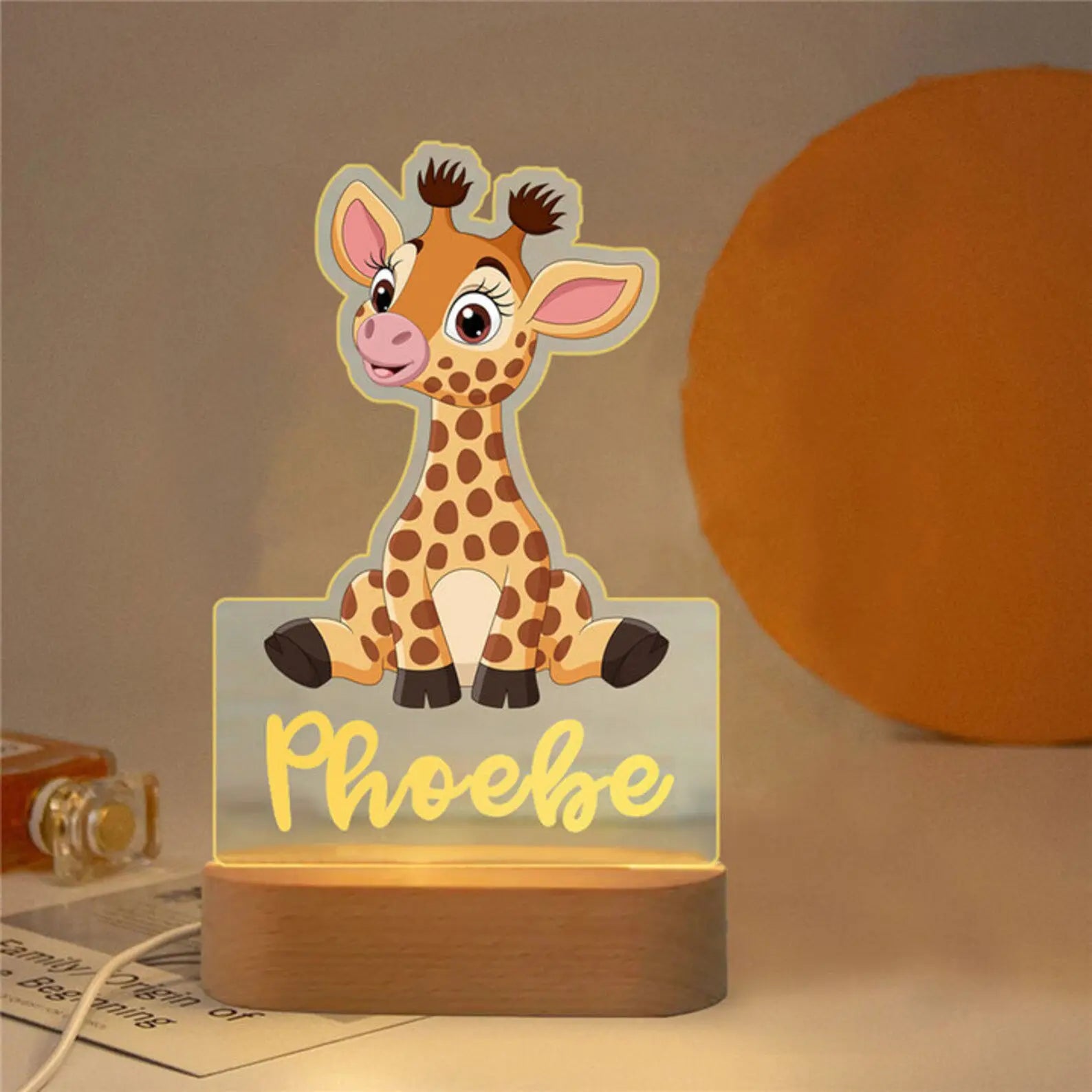 Personalized Animal-Themed Night Light for Kids