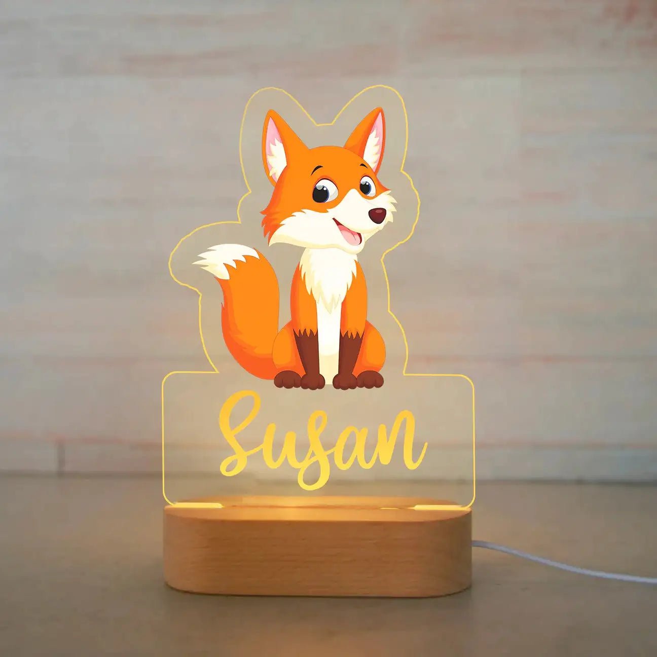 Personalized Animal-Themed Night Light for Kids